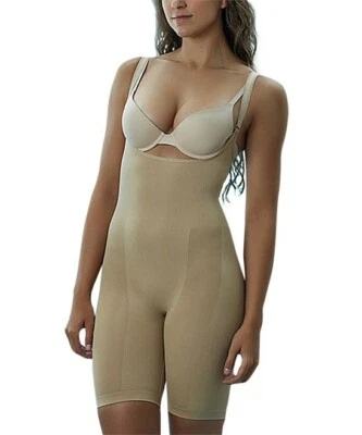 Heavenly Shapewear Nude Seamless Firm Compression Long Leg Control Bodysuit 1X - Image 1 of 4