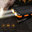 80000mAh Solar Power Bank Tragbarer externer Akku Dual USB Telefon Ladegerät LED