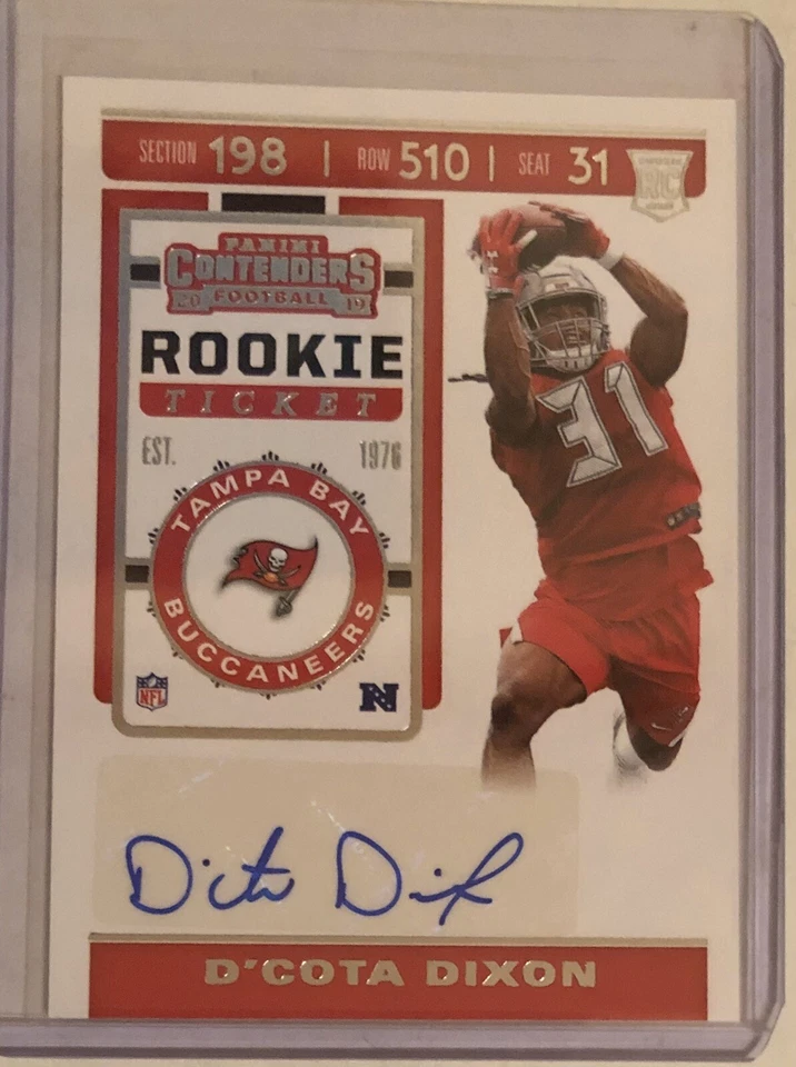 2019 PANINI CONTENDERS D'COTA DIXON #255 ROOKIE TICKET AUTO AUTOGRAPH RC TAMPA - Image 1 of 1