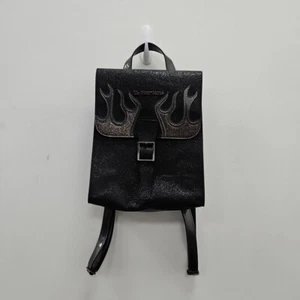 Dr Martens Flame Rock Superstar Glitter Black Rare Mini Backpack Bag Size 11" a - Picture 1 of 8
