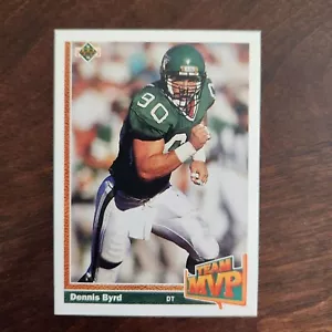 Dennis Byrd Team MVP 1991 Upper Deck Football Trading Card #90 Attacco Difensivo - Foto 1 di 2