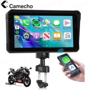 6" Wireless CarPlay Motorcycle GPS Android Auto Touch Screen IP67 Waterproof - Picture 1 of 14