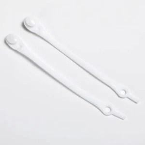 60Pcs Lazy Shoe Laces Elastic Silicone Rubber Shoelace No Tie Adult Kid White - Picture 1 of 3