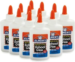 Elmers Liquid School Glue, Slime Glue & Craft Glue | Washable, 4 Ounces Each, 12 - Picture 1 of 5