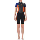Compact Women Diving Wetsuit One-Piece 1.5mm Jumpsuit Suit Shortie Back-Zip
