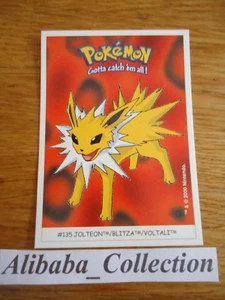 POKEMON dunkin boomer trading card sticker 2000 Carte # 135 JOLTEON VOLTALI - Picture 1 of 1