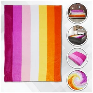 Lesbian Sunset Soft Plush 50x60in LGBTQ Lesbian Pride Throw Blanket - Picture 1 of 8