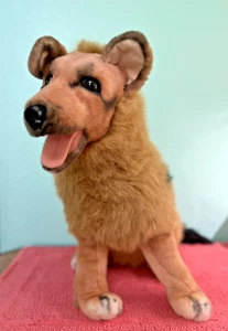 German Shepard Dog 26" Tall by 27" Wide VERY Large Plush Please READ Clean Nice - Picture 1 of 17