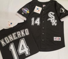 1805 Chicago White Sox PAUL KONERKO 2005 World Series Baseball Jersey BLACK New