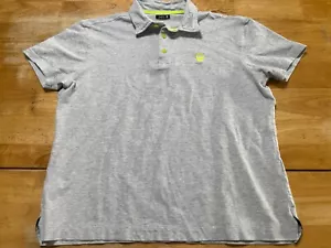 Swag Golf XL Gray Yellow Short Sleeve Polo Shirt A02 - Picture 1 of 6