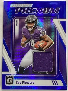 2023 Panini Donruss Optic Rookie Phenoms Blue Hyper RC #RP-ZF Zay Flowers J22 - Picture 1 of 3