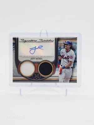 2023 Topps Museum Collection JEFF MCNEIL Auto Autograph Dual Relic /299 - Image 1 of 2
