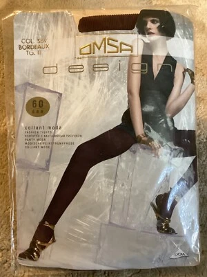 Meia-calça OMSA Design Fashion Bordeaux M nova - Imagem 1 de 2