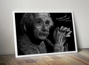 ALBERT EINSTEIN Bussiness Success Home Work Art Decor Motivation POSTER CANVAS - Picture 1 of 4