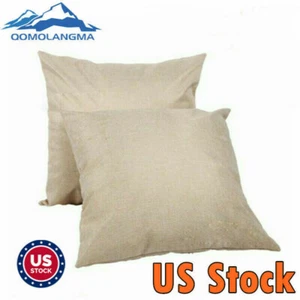QOMOLANGMA 50pcs 17.7" x 17.7" Linen Sublimation Blank Pillow Case Cushion Cover - Picture 1 of 10