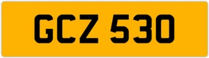 GCZ 530 G 3x3 DATELESS PRIVATE NUMBER PLATE GAZ GAV GEO GUS GUY GRACE GEM GED GS - Picture 1 of 1