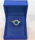 Tacori Platinum, Diamond, Emerald Engagement/Cocktail Ring