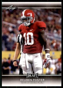 2017 Leaf Draft Reuben Foster Rookie Alabama Crimson Tide #57 NCAA Football - Picture 1 of 2
