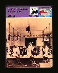 1979 Panarizon Harvey Railroad Restaurant Transportation Story of America Card 