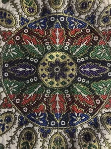 Vintage Turkish Pillow Cover Wall Hanging Embroidered Multicolored 17”x17” - Picture 1 of 12