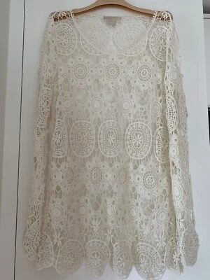 Туника Michael Kors белая кружевная топ размер L - Изображение 1 из 4