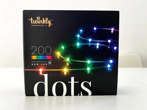 Twinkly Dots Gen II 200 LED Lights Transparent Wire 10 Meters, App Controlled - Picture 1 of 10
