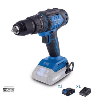 Schlagbohrmaschine 20V Akku 2.0Ah und Ladegerat ixes Scheppach bc-cd60-x - Bild 1 von 4