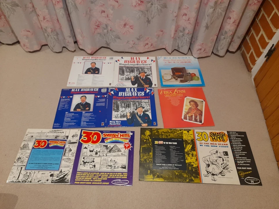 Collection of 7 World War vinyl LPs Records Vera Lynn Smash Hits WWI WWII 1 2 - Image 1 of 1