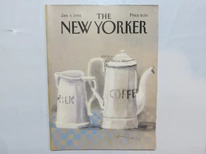 New Yorker Magazine Jan 6, 1986 André François Vintage Milk Coffee 2H - Picture 1 of 1