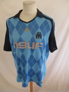 Vintage Fußball Trikot OM Marseille Nr.5 HILTON 2009 Adidas Blau Größe XL - Bild 1 von 3
