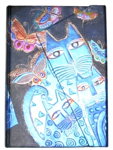 LAUREL BURCH PAPERBLANKS DAYPLANNER 2017 FANTASTIC FELINES & BUTTERFLIES -LINED - Picture 1 of 8