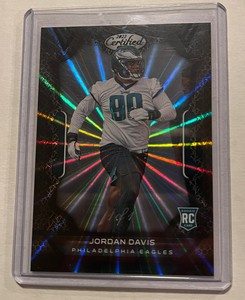 2022 PANINI CERTIFIED FOOTBALL RC #150 JORDAN DAVIS BLACK MIRROR 1/1