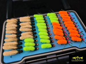 Caja de ninfas fregona 50 ganchos cabeza de tungsteno - Imagen 1 de 3