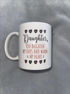 Daughter Gift from Mum Mug, You Brighten My Days and Warm My Heart, Boxed Gift - Picture 1 of 3