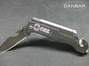 Tactical Knife - Fire Fighter Custom Engraving, 6-in-1 Multi-Tool - Picture 1 of 5