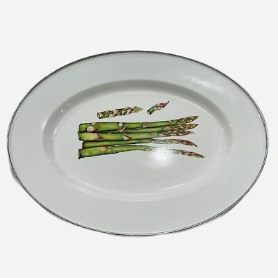 Golden Rabbit Enamelware Fresh Produce 12 X 16 Oval Serving Platter Foto 1 de 4