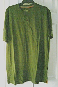 Camisa Henley Para Hombres Talla Mediana Riffle Verde Vida al Aire Libre NUEVA - Imagen 1 de 2