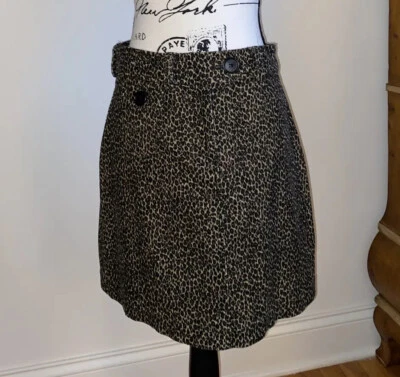 Falda HAROLD'S Leopardo Estampado Animal Pana Mezcla Algodón Talla 6 Mujer Usada en Excelente Condición rwei Foto 1 de 4