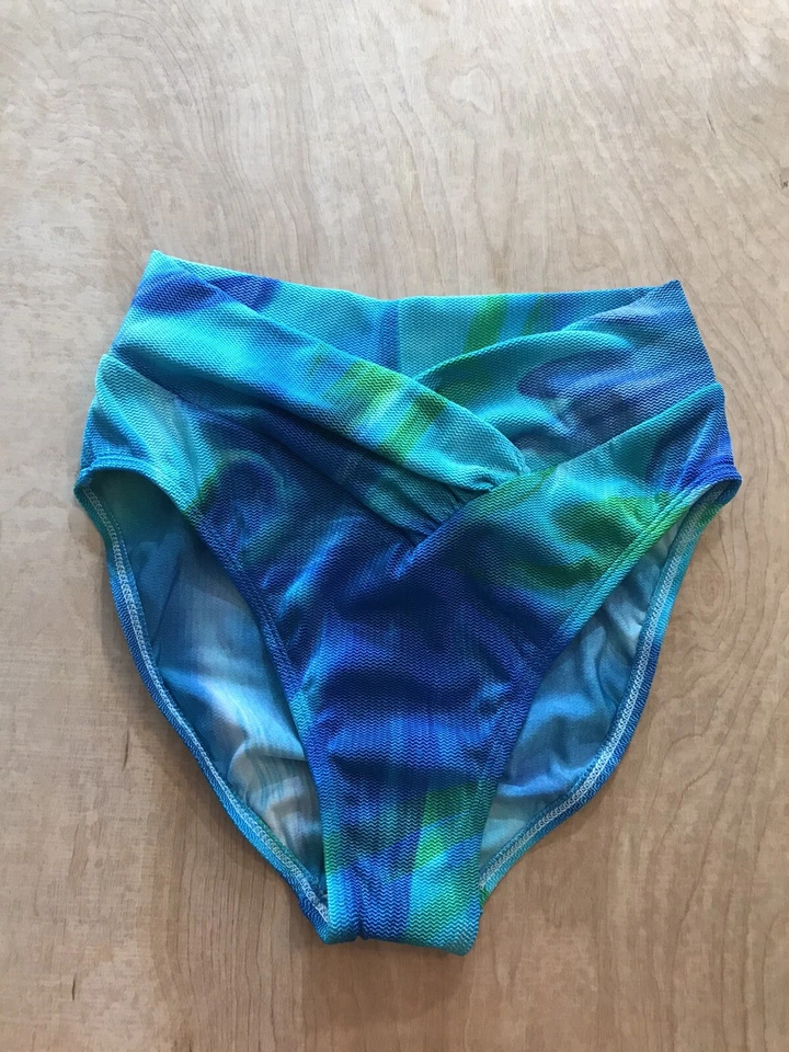 Parte inferior de bikini Athena Collection azul/verde talla 6 Foto 1 de 4