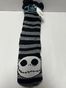 NEW NIGHTMARE BEFORE CHRISTMAS JACK SKELLINGTON FLEECE SLIPPER SOCKS GRIPS THICK - Picture 1 of 4