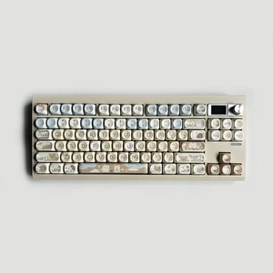 Lindo oso de té de leche MOA perfil tinte-subbed PBT juego de teclas - Imagen 1 de 8