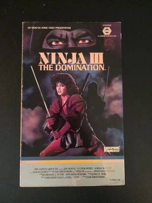 Ninja III 3 The Domination. VHS Big Book Box. MGM/UA Rare Cannon Hi-fi UNTESTED - Image 1 of 4