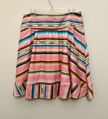 Tasha Polizzi NWT Serape Stripe Skirt Western 100% Cotton Size Medium - Image 1 of 4