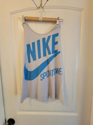 NIKE Sportswear Retro Tanktop Mens M Gray/Blue - Imagem 1 de 4