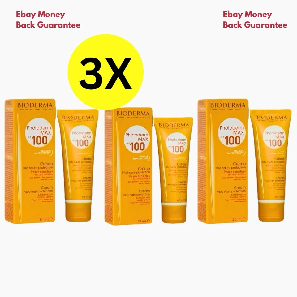 3X 40ml BIODERMA SPF 100 Photoderm MAX Sunscreen Protection Face & Body Sunblock - Image 1 of 4