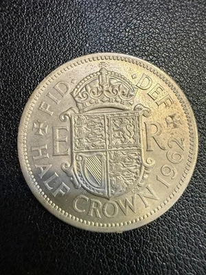 1962 Great Britain Copper Nickel 1/2 Half Crown Elizabeth II - R234 - Image 1 of 2
