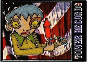 c1990s TOWER RECORDS Adv. 4x6" Postcard Burlington Mass - Artist FRANK CASAZZA - Bild 1 von 2