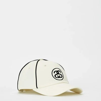 Stussy 2025 Low Profile Contrast Piping Snapback Hat Bone BRAND NEW - Image 1 of 4