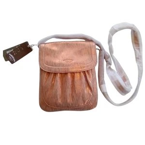 American Leather Co Birch Slim Crossbody Bag Rosegold WaterFall ALC2651 Neu - Bild 1 von 12