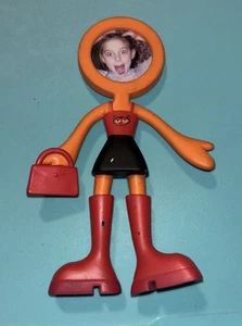 Vtg CBS Design 2000 Flexo Ms Meow Photo Frame Bendable Figure Girl With Purse - Picture 1 of 8